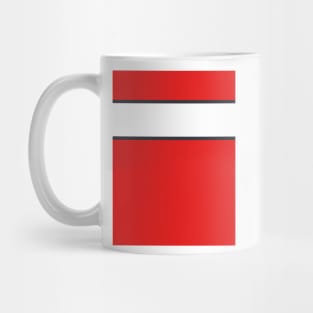 Fulham Red and White and Grey Hoop Away 2010 Mug